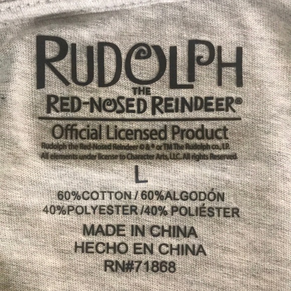 Xmas is coming! Great Holiday BNWT Cutest Rudolph Long Sleeve Top - Picture 4 of 5
